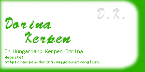 dorina kerpen business card